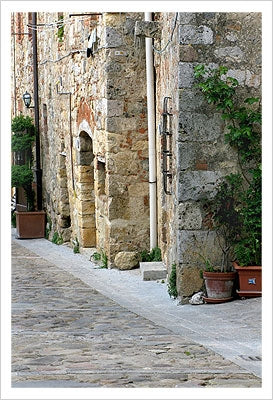 Framed Art Quiet Street, Montereggioni by Igor Maloratsky | 19 x 13
