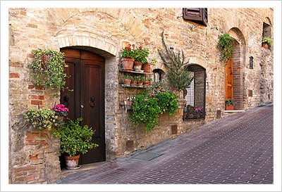 Framed Art Picturesque Wall, San Gimignano by Igor Maloratsky | 13 x 19