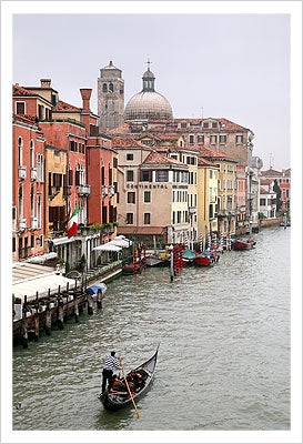 Framed Art Gondola Ride, Grand Canal by Igor Maloratsky | 19 x 13