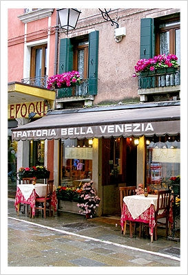 Framed Art Trattoria Bella Venezia by Igor Maloratsky | 19 x 13