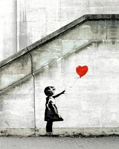 Red Balloon by Banksy | 20 x 16 Fine Art Print