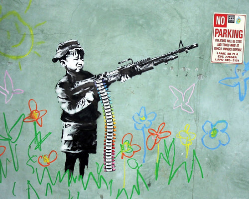 Framed Art No Parking by Banksy | 16 x 20