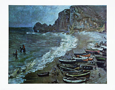 Boats on the Beach, 1883 by Claude Monet | 22 x 28 Fine Art Print