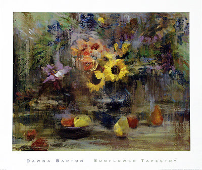 Sunflower Tapestry by Dawna Barton | 27 x 32 Fine Art Print