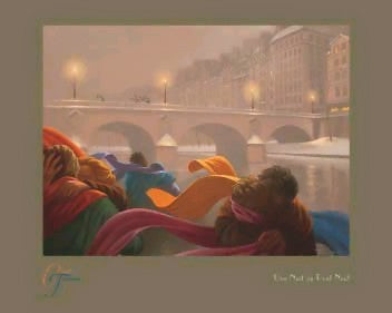 Une Nuit au Pont Neuf by Claude Theberge | 23 5/8 x 31 1/2 Fine Art Print