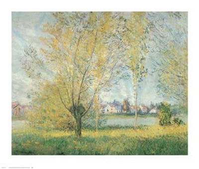 Framed Art Willows of Vetheuil by Claude Monet | 29 x 34