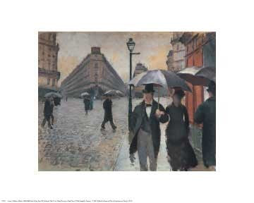 Paris, a Rainy Day, 1877 by Gustave Caillebotte | 27 x 33 Fine Art Print