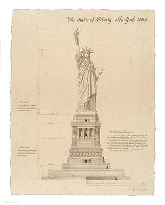 Statue of Liberty, New York by Yves Poinsot | 13 1/2 x 10 1/2 Art P