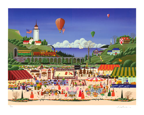 Framed Art Flea Market by Nicky Watanabe | 28 5/8 x 36