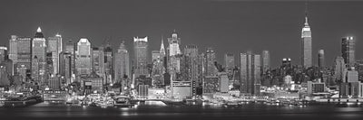 New York: The Silver City Wall Art | 12 x 36 Fine Art Print