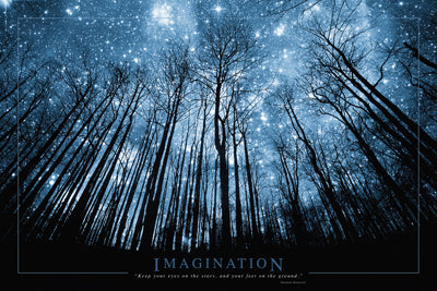 Framed Art Imagination: Trees & Stars 24 x 36