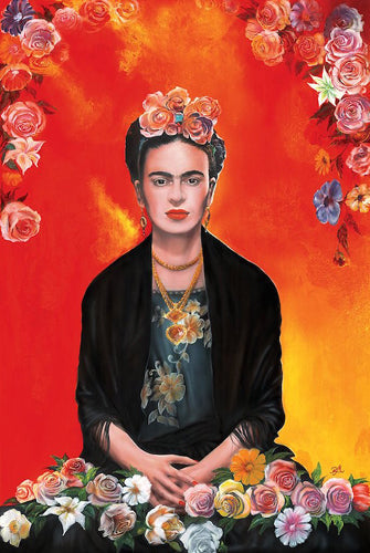 Framed Art Frida Kahlo: Meditation by R. Magrini | 36 x 24