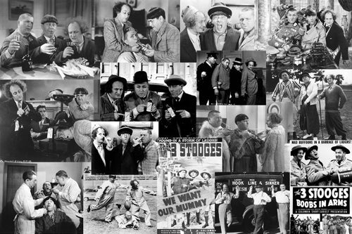 The Three Stooges: Movie Collage Wall Art | 24 x 36 Fine Art Print