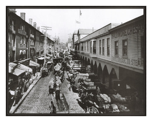Framed Art Light Street Looking North, Baltimore, 1906 