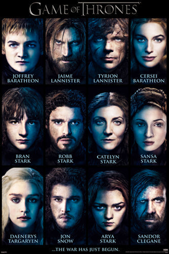 Framed Art Game of Thrones: Cast of Characters 36 x 24