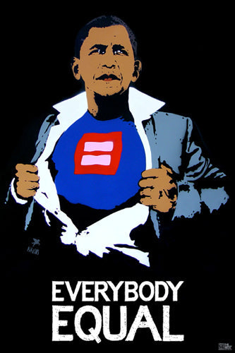 Framed Art Obama: Everybody Equal by Pegasus | 36 x 24