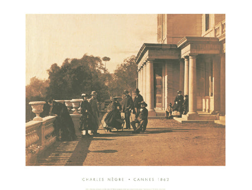 Framed Art Lord Brougham and Family, Cannes, 1862 by Charles Nègre