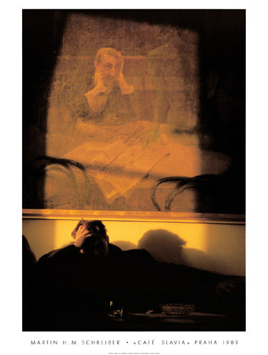 Framed Art Café Slavia, Prague, 1989 by Martin H.M. Schreiber | 31 1/2 x 23 5/...
