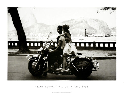 Framed Art Couple on Harley, Rio de Janeiro, 1963 by Frank Horvat
