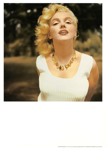 Framed Art Marilyn Monroe, Amagansett, NY, 1957 (Amber Necklace) by Sam Shaw