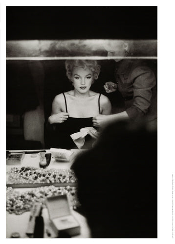 Framed Art Marilyn Monroe at Dressing Room Mirror, 1954 by Sam Shaw