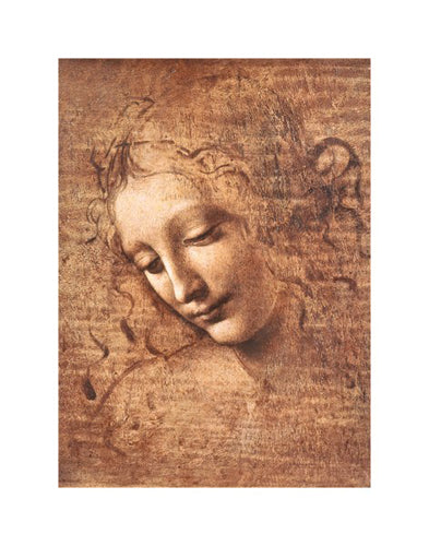Framed Art La Scapigliata, 1508 by Leonardo da Vinci | 14 x 11