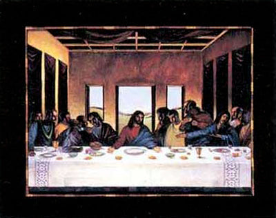 Framed Art Black Last Supper by Lionel Talaro | 16 x 20