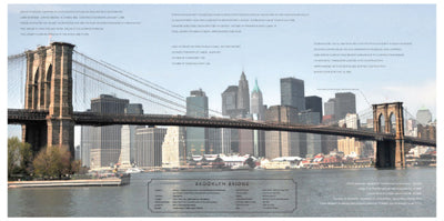 Brooklyn Bridge Architecture by Phil Maier | 12 3/8 x 24 7/8 Fine Art Print