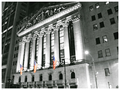 New York Stock Exchange at Night by Phil Maier | 14 x 18 1/2 Fine Art Print
