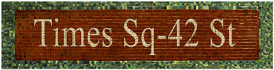 Times Square - 42nd Street Subway Sign by Phil Maier
