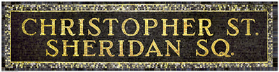 Christopher Street & Sheridan Square Subway Sign by Phil Maier