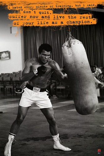 Framed Art Muhammad Ali: Punchbag 36 x 24