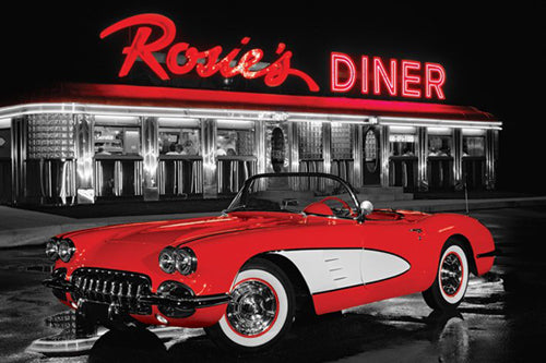 Framed Art Rosie's Diner 24 x 36
