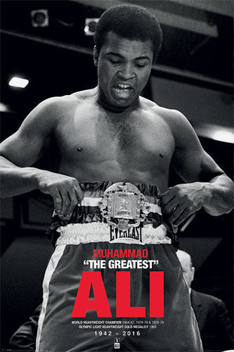 Framed Art Muhammad Ali: Belt Commemorative 36 x 24