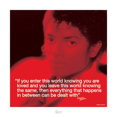 Framed Art Michael Jackson: Loved 16 x 16