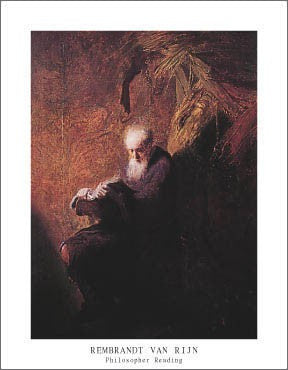 Philosopher Reading by Rembrandt van Rijn | 14 x 11 Fine Art Print