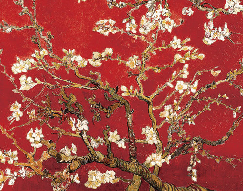 Framed Art Almond Blossom in Red by Vincent van Gogh | 11 x 14