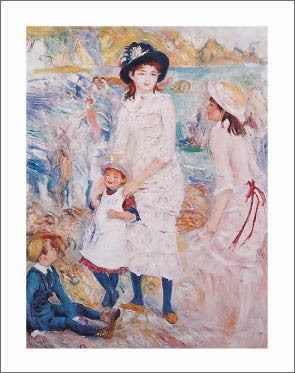 Children on the Seashore by Pierre-Auguste Renoir | 28 x 22 Fine Art Print