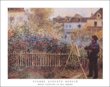 Monet Painting in the Garden by Pierre-Auguste Renoir