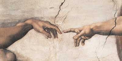 The Creation of Adam (Detail) by Michelangelo Buonarroti