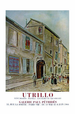 Framed Art Rue Cortot a Montmartre by Maurice Utrillo | 35 x 22 1/2