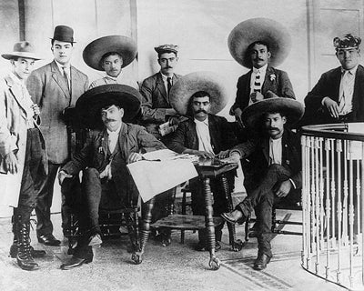 Emiliano Zapata and Staff, Mexican Revolution, 1912 by McMahan Phot