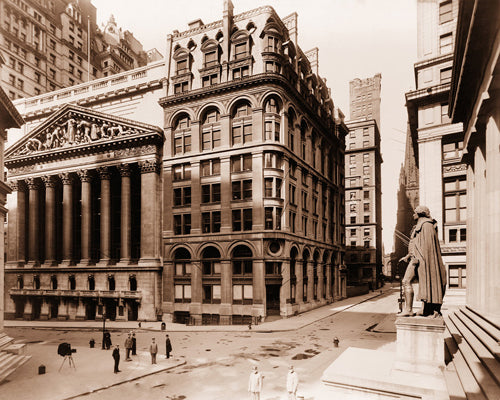 New York Stock Exchange and Wilkes Building, 1921 by McMahan Photo 
