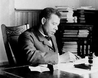 Framed Art Booker T. Washington at Desk, Tuskegee Institute, c. 1890-1910 by M...