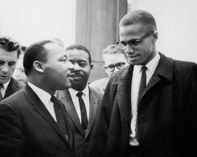 Framed Art Martin Luther King Jr. & Malcolm X, Washington DC, March 26, 1964 b...
