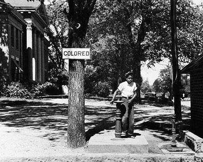 Framed Art Segregated Water Fountain, Halifax, North Carolina, 1938 by McMahan...