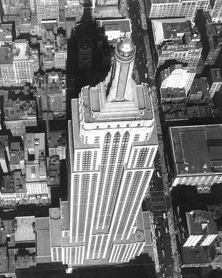 Framed Art Empire State Building Aerial View, 1932 by McMahan Photo Archive