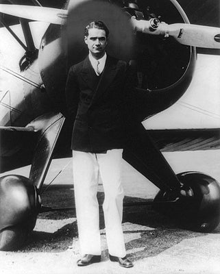 Framed Art Howard Hughes Portrait with Beoing Plane, Inglewood, CA, 1940 by Mc...