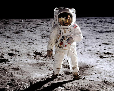 Framed Art Apollo 11 Astronaut Buzz Aldrin on the Moon, July 20, 1969 by McMah...