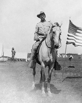 Framed Art Theodore Roosevelt, Rough Riders, Montauk Point, NY, 1898 by McMaha...